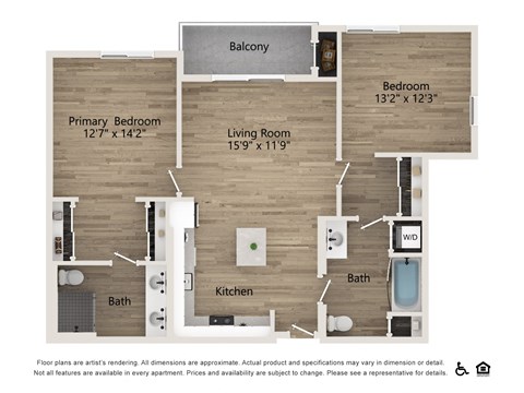 a floor plan of a studio apartment with a bedroom and a living room